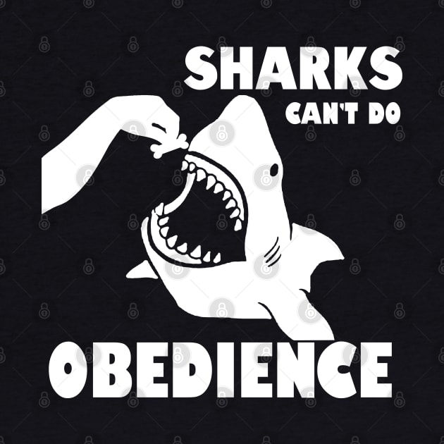 Shark Obedience - white by ApolloOfTheStars